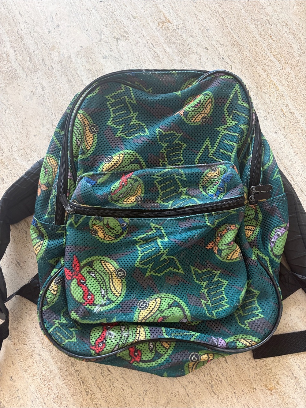 Teenage Mutant Ninja Turtles Green Patterned kids Backpack
